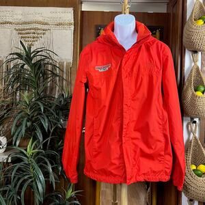 North Face Windbreaker Jacket L | Red Utility Shell Packable Hood Discount Tires